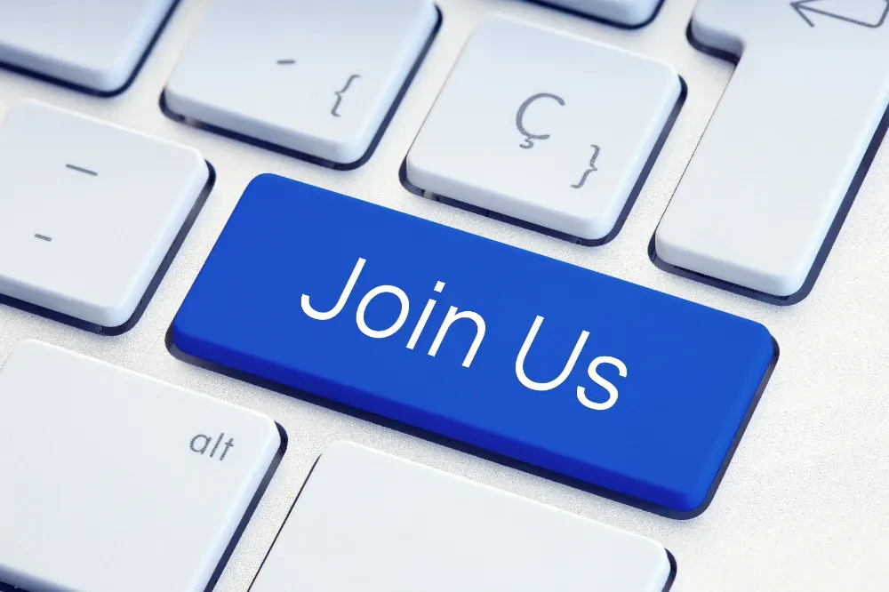 Join us computer button